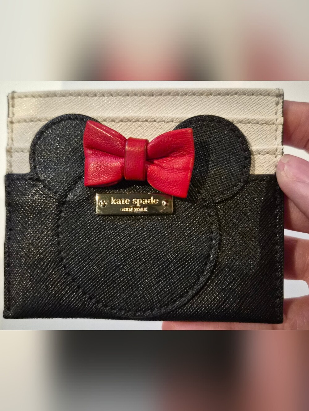 Kate Spade Black & Red Minnie Mouse Card Holder